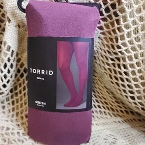 Burgundy Torrid tights size 3/4